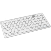 Kensington Multi-Device Dual Wireless Compact Keyboard - Wireless Connectivity - Bluetooth/RF - 2.40 GHz - Multimedia Hot Key(s) - Computer, Tablet, Mobile Phone - Windows, Mac OS, ChromeOS, iOS - Scissors Keyswitch - AAA Battery Size Supported - Silver