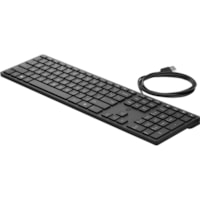 HP Wired Desktop 320K Keyboard - Cable Connectivity - USB Interface - English (US) - Chromebook, Thin Client, Mobile Workstation, Notebook, Desktop Computer - Windows - Plunger Keyswitch