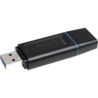 Kingston DataTraveler Exodia 64GB USB 3.2 (Gen 1) Flash Drive - 64 GB - USB 3.2 (Gen 1) - Black, Teal - 5 Year Warranty