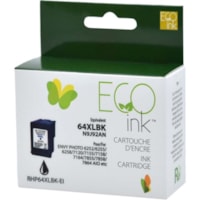 Eco Ink Cartouche d'encre - Remanufacturée pour Hewlett Packard N9J91AN / 64XL - Noir - 600 Pages - 1 Paquet