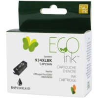 Eco Ink Cartouche d'encre - Remanufacturée pour Hewlett Packard C2P23AN / 934XL - Noir - 1000 Pages - 1 Paquet