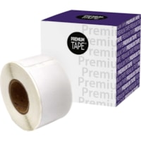 Premium Tape Address Labels - Alternative for Dymo 30251 - 1-1/8" x 3-1/2" (28 mm x 89 mm) - Black on White - 130 Labels / Roll - 2 Rolls / Pack - 1 Pack