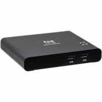 Tripp Lite by Eaton B003-HC2-DOCK1 2-Port USB-C KVM Dock, Black - 2 Computer(s) - 1 Local User(s) - 3840 x 2160 - 5 x USB - 1 x HDMI 