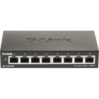 D-Link DGS-1100-08V2 Ethernet Switch - 8 Ports - Manageable - 2 Layer Supported - 4.94 W Power Consumption - Twisted Pair - Desktop - Lifetime Limited Warranty