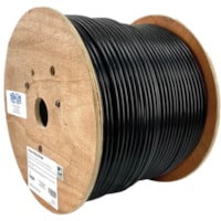 Tripp Lite by Eaton Cat6/6e Ethernet Cable, Black, 1000 ft - 1000 ft (304.80 m) Category 6/Category 6e Network Cable for Network Device, Antenna, Digital Signage Display, Surveillance Camera, ATM, ISDN Termination Adapter - First End: Bare Wire - Second End: Bare Wire - 1 Gbit/s - CMX - 23 AWG - Bla