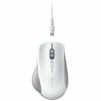 Humanscale Pro Click Mouse - Optical - Cable/Wireless - Bluetooth - 2.40 GHz - Rechargeable - White, Gray - USB - 16000 dpi - Tilt Wheel - 8 Programmable Button(s)