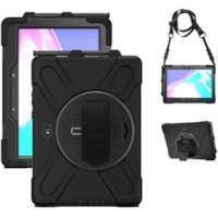 Étui de transport Rugged Durci pour 10,1 po (256,54 mm) Samsung Galaxy Tab Active Pro Tablette - Noir CODi - Résistant aux chocs, Résistant aux coups, Amortiles chocs - Polycarbonate, Silicone Corps - Sangle de main, Bandoulière - hauteur de 10,50 po (266,70 mm) x largeur de 7,3