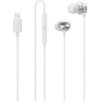 iStore Lightning Earbuds - Luxe Matte Off-White - Stereo - Lightning Connector - Wired - Earbud - Binaural - In-ear - 4.3 ft Cable - Luxe Matte Off White