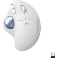 Logitech ERGO M575 Wireless Trackball - Optical - Bluetooth - 2.40 GHz - Off White - USB - 2000 dpi - Scroll Wheel - 5 Button(s)