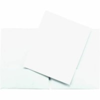 Hilroy Letter Recycled Portfolio - 8 1/2" x 11" - 100 Sheet Capacity - 2 Inside Front Pocket(s) - Leatherine - White - 10% Recycled - 1 Unit