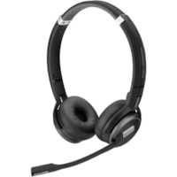 Casque IMPACT SDW 5064 - US Sans fil Supra-auriculaire Stéréo - Noir EPOS - Stéréo - USB - Sans fil - DECT - 590.6 pi - 150 Hz à 11 kHz - Supra-auriculaire - Binaural - Omnidirectionnelle, Technologie MEMS, Élimination du bruit Microphone - Antibruit - Noir