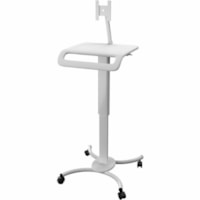 CTA Digital Height-Adjustable Rolling Medical Workstation Cart with VESA Plate - 4 Casters - 1