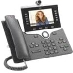 Cisco 8865 IP Phone - Refurbished - Corded/Cordless - Corded/Cordless - Wi-Fi, Bluetooth - Desktop, Wall Mountable - Charcoal - 5 x Total Line - VoIP - IEEE 802.11a/b/g/n/ac - 1 x Network (RJ-45) - PoE Ports