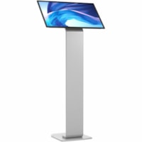 CTA Digital Floor Stand Kiosk (Silver) - 10" to 32" Screen Support - 33 lb (14968.55 g) Load Capacity - Steel - 1