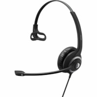 EPOS Casque IMPACT SC 230 - Mono Canal - Déconnexion facile - Filaire - Supra-auriculaire - Monaural - Élimination du bruit, Electret, Uni directionnel, Condensateur Microphone - Noir