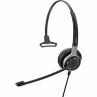 EPOS Casque IMPACT SC 630 - Mono Canal - Déconnexion facile - Filaire - Supra-auriculaire - Monaural - Oreillette - Élimination du bruit, Electret, Uni directionnel, Condensateur Microphone - Noir, Argenté