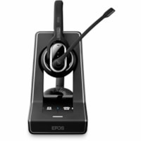 EPOS IMPACT SD 30 ML - US Headset - Stereo - Wireless - DECT - 590.6 ft - 150 Hz - 6.80 kHz - On-ear - Binaural - Noise Cancelling, Electret, Bi-directional, Condenser Microphone - Black, Silver