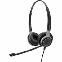 EPOS IMPACT SC 668 Headset - Stereo - Easy Disconnect - Wired - On-ear - Binaural - Ear-cup - Noise Cancelling, Electret, Uni-directional, Condenser Microphone - Black, Silver