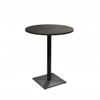 HDL 36" Round Bar Table - 42" x 36" , 1" Table Top - Finish: Gray Dusk, Black Powder Coat