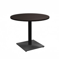 HDL 36" Round Cafeteria Table - x 1" (25.40 mm) x 30" (762 mm) x 36" (914.40 mm) Table Top - Finish: Evening Zen, Black Powder Coat