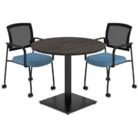 Table Innovations HDL - x 1 po (25,40 mm) x 30 po (762 mm) x 36 po (914,40 mm) Haut de la table - Finition: Gris du soir, Noir poudre