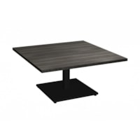 HDL 36" x 36" Square Coffee Table - 36" x 36"16.8" , 1" Table Top - Finish: Gray Dusk, Black Powder Coat