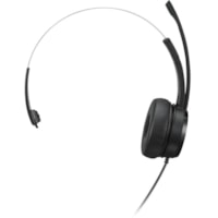 Casque 100 Filaire Sur tête Mono Canal - Noir Lenovo - Mono Canal - USB Type A - Filaire - 32 Ohm - 20 Hz à 20 kHz - Sur tête - Monaural - Supra-aural - 5,9 pi (1,80 m) Câble - Élimination du bruit Microphone - Noir