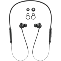 Oreillette Sans fil Intra-auriculaire, Tour de cou Stéréo - Noir Lenovo - Stéréo - Sans fil - Bluetooth - 32.8 pi - 32 Ohm - 20 Hz à 20 kHz - Intra-auriculaire, Tour de cou - Binaural - Intra-auriculaires - Omnidirectionnelle Microphone - Noir