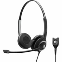 EPOS Casque IMPACT SC 268 - Stéréo - Déconnexion facile - Filaire - Supra-auriculaire - Binaural - Oreillette - Élimination du bruit, Uni directionnel, Electret, Condensateur Microphone - Noir