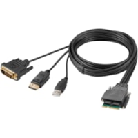 Belkin Modular DVI and DP Dual-Head Host Cable 6 ft. - 6 ft DisplayPort/Modular/USB KVM Cable for KVM Console, KVM Switch, Computer, Monitor, Keyboard, Mouse - First End: 1 x DVI Digital Video - Male, 1 x DisplayPort Digital Audio/Video - Male, 1 x USB Type A - Male - Second End: 1 x Modular - Suppo