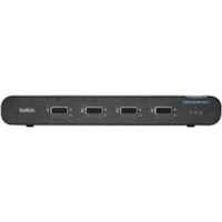 Boîtier de commutation KVM Secure F1DN104KVM-UN-4 Belkin - 4 Ordinateur(s) - 1 Utilisateur(s) local - 3840 x 2160 - 4 x PS/2 Port - 11 x USB - HDMI - DisplayPort - Bureau, Sous table