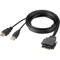 Belkin Modular HDMI Single-Head Host Cable 6 ft. - 6 ft HDMI/Modular/USB-A KVM Cable for KVM Console, KVM Switch, Computer, Monitor, Keyboard, Mouse - First End: 1 x 19-pin HDMI 2.0 Digital Audio/Video - Male, 1 x USB Type A - Male - Second End: 1 x Modular - Supports up to 3840 x 2160 - Gold Plated