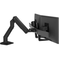 Ergotron Desk Mount for LCD Monitor - Matte Black - Height Adjustable - 2 Display(s) Supported - 32" (812.80 mm) Screen Support - 35 lb (15875.73 g) Load Capacity - 75 x 75, 100 x 100, 200 x 100, 200 x 200, 400 x 200, 400 x 300, 400 x 400