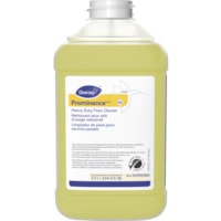 Diversey Prominence Heavy Duty Floor Cleaner - 84.5 fl oz (2.6 quart) - Citrus Scent Width - 2 / Carton - Heavy Duty, Rinse-free, pH Neutral, Film-free - Yellow