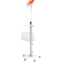 CTA Digital Medical Mobile Floor Stand with Small Enclosure - Up to 8" (203.20 mm) Screen Support - 61" (1549.40 mm) Height x 14.50" (368.30 mm) Width x 13" (330.20 mm) Depth - Floor - Steel