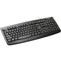 Clavier Pro Fit K74200CA Durci - Câble Connectivité - USB Interface - Anglais - Noir Kensington - Câble Connectivité - USB Interface - 104 Touche(s) - Durci - Anglais - Ordinateur de bureau - Windows, Mac OS, ChromeOS - Noir