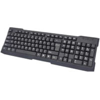 Manhattan Enhanced Keyboard - Cable Connectivity - USB Interface - 107 Key - Computer - Windows - Black