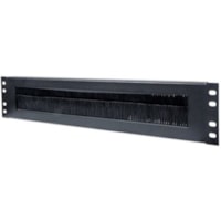 Organisateur de câbles - Noir jet Intellinet - Panneau de Câblage - Noir jet - 2U Hauteur du rack x 19" Panel Width - Acier