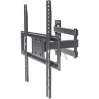 Manhattan TV & Monitor Mount, Wall, Full Motion, 1 screen, Screen Sizes: 32-55" , Black, VESA 100x100 to 400x400mm, Max 35kg, LFD, Tilt & Swivel with 3 Pivots, Lifetime Warranty - 1 Display(s) Supported - 55" Screen Support - 35 kg Load Capacity - 200 x 200, 300 x 300, 400 x 200, 400 x 400 - Steel