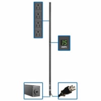 Tripp Lite by Eaton PDUMV15-72 36-Outlets PDU - Metered - NEMA 5-15P - 36 x NEMA 5-15R - 120 V AC - Overload Protection, Accidental Power Shutdown - 15 ft (4.57 m) Cord Length - 0U - Vertical