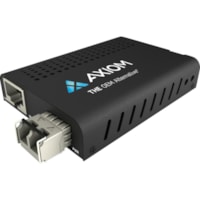 Axiom Mini 10Gbs RJ45 to 10GBASE-LR Media Converter - SMF, LC, 20km, 1310nm - 1 x LC Ports - DuplexLC Port - Single-mode - 0.05 mil (0 mm) Fiber - 10 Gigabit Ethernet - 10GBase-LR - 20 km - DC - Rack-mountable, Hot-swappable, Standalone