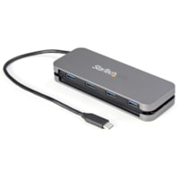 Concentrateur Thunderbolt/USB - USB 3.2 (Gen 1) Type C - Portable - Noir, Gris StarTech.com - USB 3.2 (Gen 1) Type C - Portable - 4 Port(s) USB - Support UASP - PC, Linux, Mac