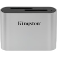 Kingston USB3.2 Gen1 Workflow Dual-Slot SDHC/SDXC UHS-II Card Reader - SDHC, SDXC - USB 3.2 (Gen 1) Type C - External