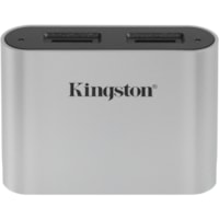 Kingston USB3.2 Gen1 Workflow Dual-Slot microSDHC/SDXC UHS-II Card Reader - microSDHC, microSDXC - USB 3.2 (Gen 1) Type C - External