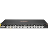 HPE 6100 48G Class4 PoE 4SFP+ 370W Switch - 48 Ports - Manageable - 3 Layer Supported - Modular - 30.60 W Power Consumption - 370 W PoE Budget - Twisted Pair, Optical Fiber - PoE Ports - 1U - Rack-mountable, Wall Mountable - Lifetime Limited Warranty