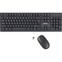 Verbatim Wireless Keyboard and Mouse - USB Type A Wireless Bluetooth 2.40 GHz Keyboard - USB Type A Wireless Mouse - Optical - 1000 dpi - Multimedia Hot Key(s) - Symmetrical - AA, AAA - Compatible with Windows, Mac - 1 Each