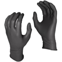 Gants de travail - Jetable - Sans poudre Grease Monkey - épaisseur de gant 8 mil (0,20 mm) x longueur de gant 11 po (279,40 mm) - Large Taille - Pour Main droite / gauche - Noir - Heavyweight, Résistants, Résistant à l'abrasion, Résistant Aux Crevaisons - Pour Automo