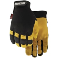 Watson Gloves 005 Flextime - Dirt, Debris Protection - Large Size - Tan, Black - Water Resistant, Stretchable, Flexible, Reinforced Thumb, Snug Fit, Elastic Wrist, Dirt Resistant, Debris Resistant, Durable - For General Purpose, Industrial, Landscaping, Automotive, Construction, Equestrian, Gardenin