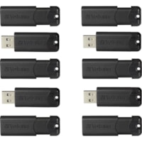 Clé USB PinStripe 32 Go USB 3.2 (Gen 1) Type A - Noir Microban - 32 Go - USB 3.2 (Gen 1) Type A - Noir - À vie Garantie - 10 / emballage