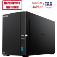 BUFFALO LinkStation SoHo 720 Home-Office Personal Cloud NAS Storage 8TB Hard Drives Included - Hexa-core (6 Core) 1.30 GHz - 2 x HDD Supported - 2 x HDD Installed - 8 TB Installed HDD Capacity - 2 GB RAM - Serial ATA/600 Controller - RAID Supported - 0, 1, JBOD RAID Levels - 2 x Total Bays - 2.5 Gig